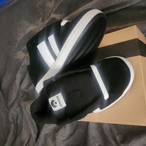 Osiris Black and White Sneakers with Reflective Stripes